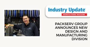 Announcement of Packserv Group's new design and manufacturing division, expanding their packaging machinery capabilities.