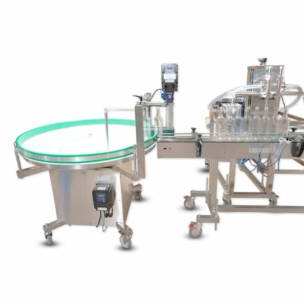 Packserv PST-8 Sorting Table integrated into a full production line, facilitating efficient sorting and product flow.