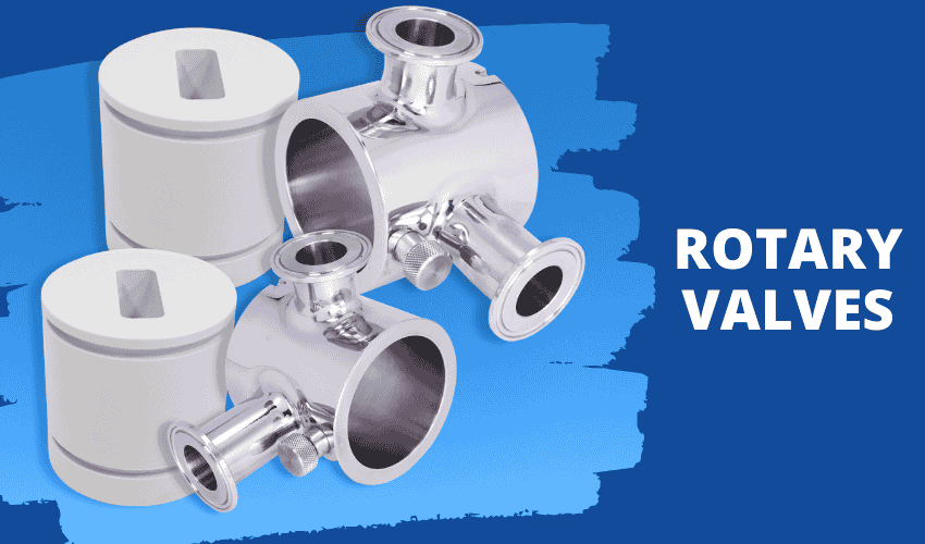 Image of rotary, spool, and food valves used in packaging machinery provided by Packserv Australia.