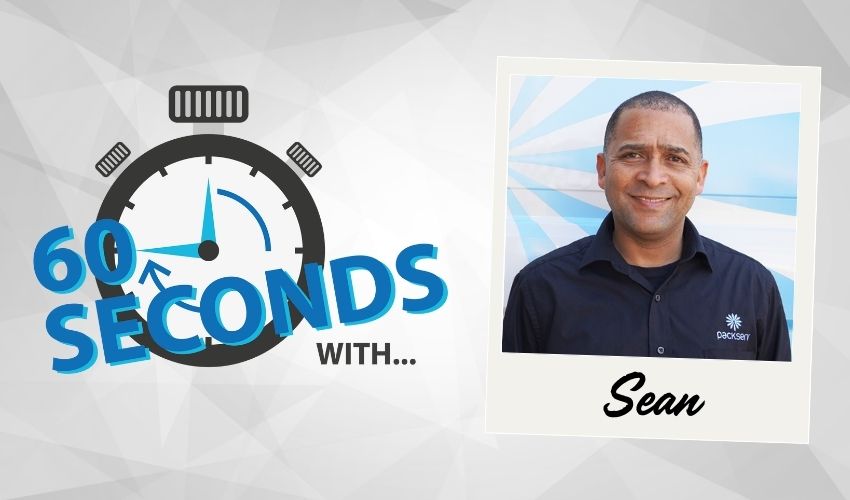 Sean from Packserv Australia, featured in a blog post for the "60 Seconds With" series.