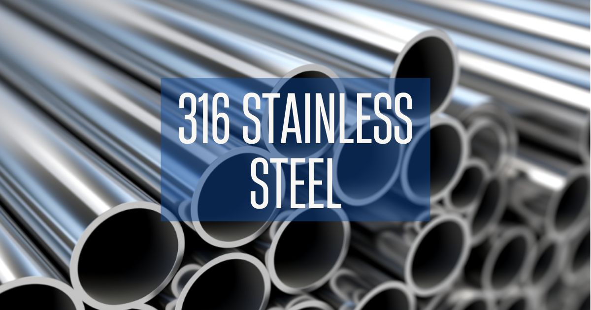 Blog cover image titled "Why Do We Make Our Packaging Machinery Out of 316 Stainless Steel?" by Packserv, featuring durable stainless steel equipment.