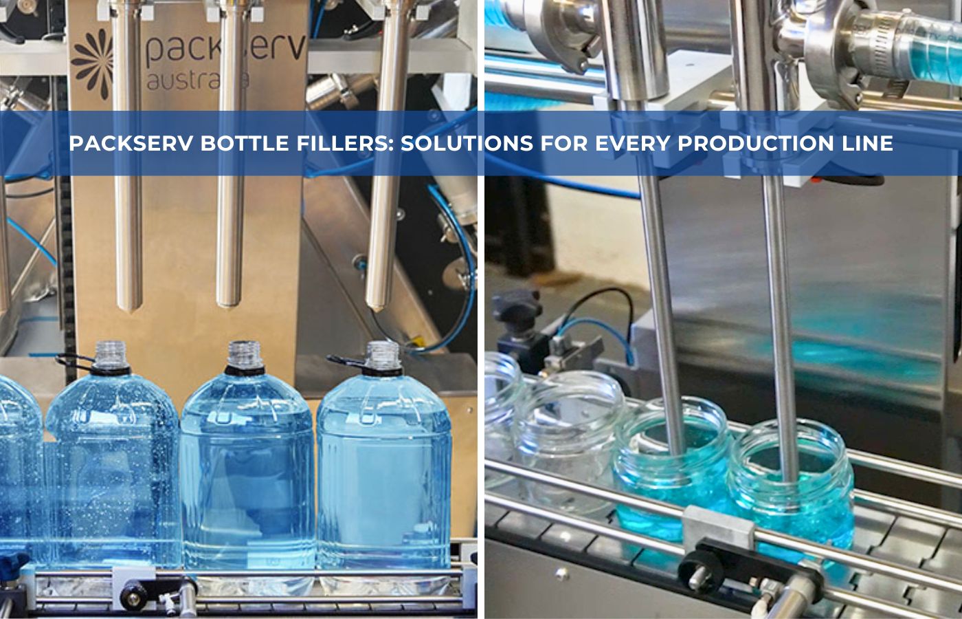 Packserv Australia bottling line equipment (bottle fillers) showcased for “Australian Made” solutions. Title: Packserv Bottle Fillers — Australian-Made Solutions for Every Production Line